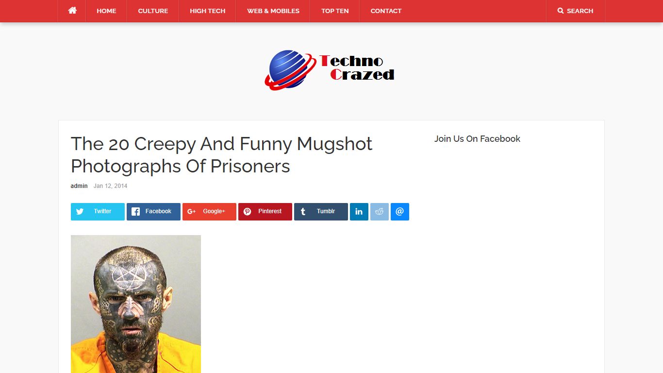 The 20 Creepy And Funny Mugshot Photographs Of Prisoners